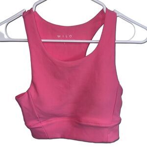 WILO Melbourne Australia Base Ribbed (Pink) Longline Sports Bra Yoga Run